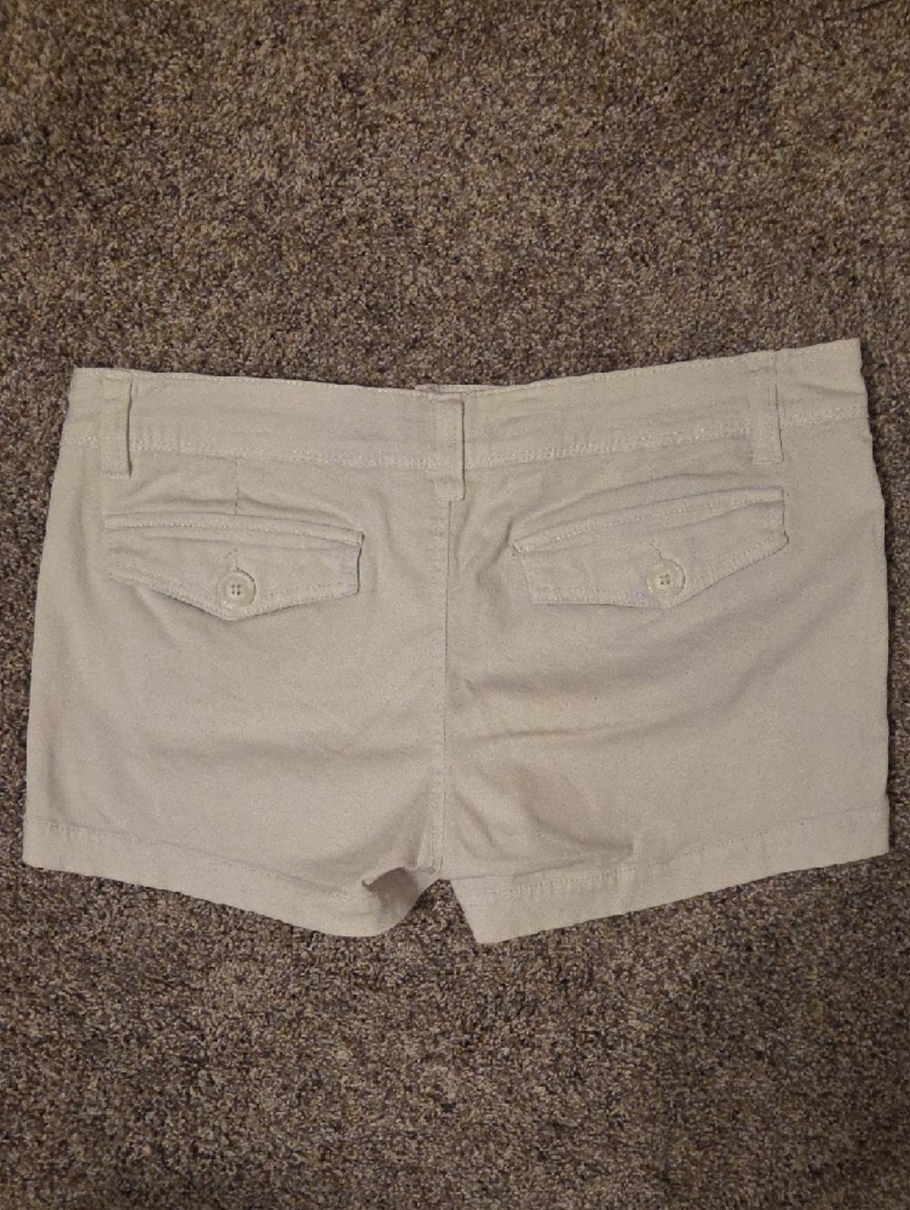Women's White Casual Stretch Cotton Shorts - Picture 2 of 6